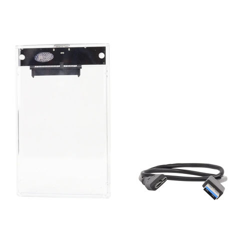 CAJA SATA 2.5 Plg USB 3.0 TRANSPARENTE