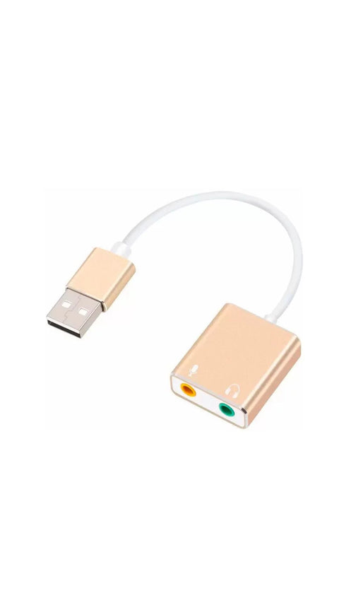 Tarjeta de sonido USB cableada 7,1 gold