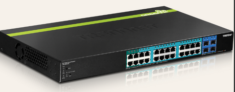Switch PoE+ web smart Gigabit de 28 puertos