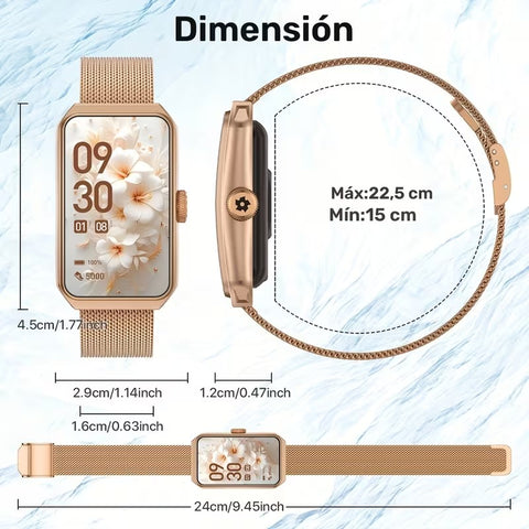 Smartwatch Correa dorada ZKCreation