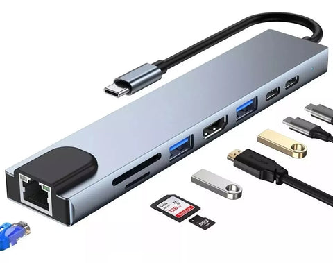 HUB USB 8 en 1