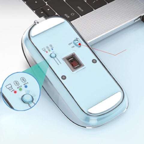 MOUSE INALÁMBRICO TRANSPARENTE UNITEC